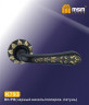 Ручки раздельные MSM K793 BK/PB (Черный / Полированная латунь) на круглом основании